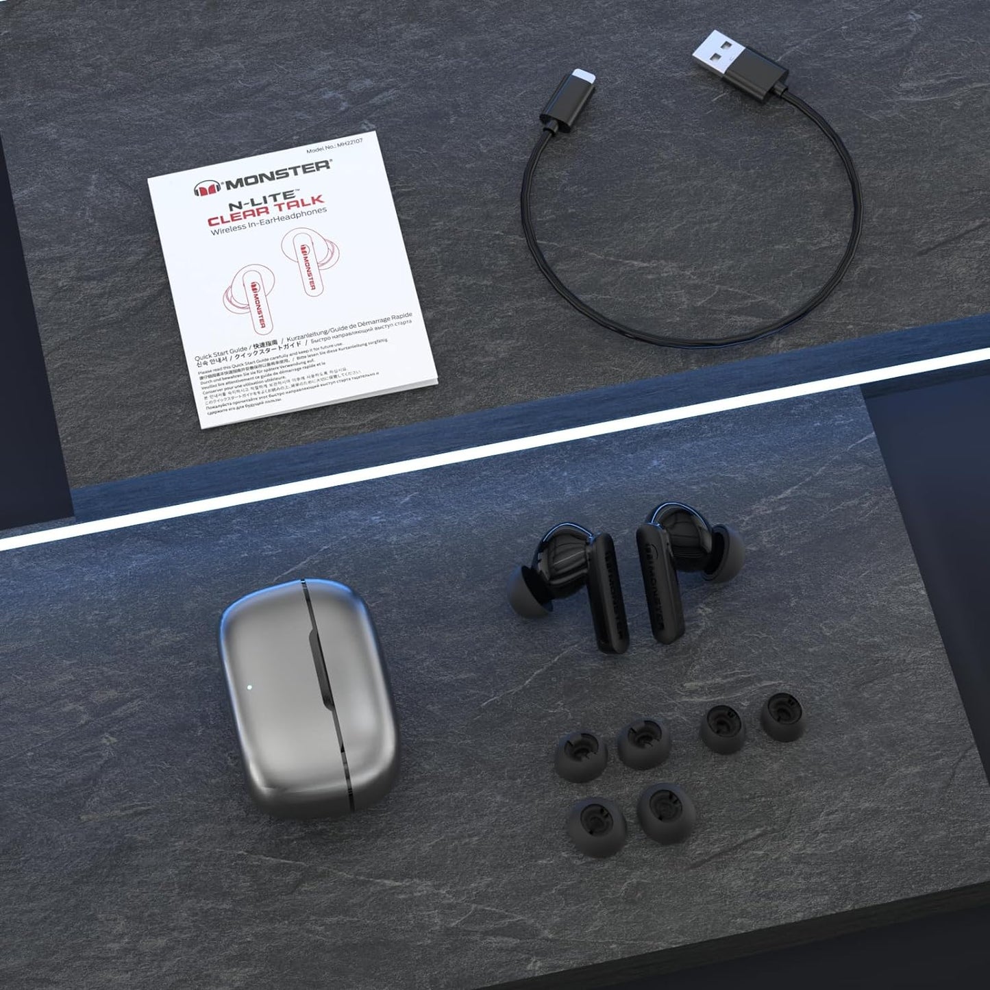 Monster N-Lite Clear Talk - Auriculares inalámbricos